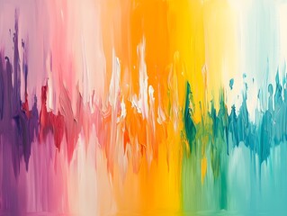 Poster - A vibrant abstract painting displaying a spectrum of colors, creating a sense of motion and energy. This stylish artwork can enhance any modern interior or creative project.
