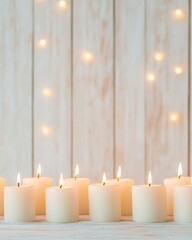 Poster - Serene Candlelit Glow Embracing Peace and Reflection with Soft Ambient Light