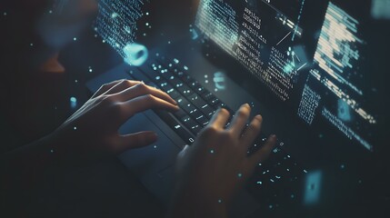 Fototapete - cybersecurity data protection digital technology