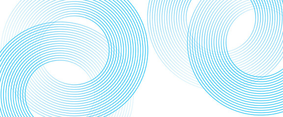 Poster - Futuristic circular line patterns. glowing circle lines Gradient. abstract background with circular design Horizontal banner template. Suit for poster, cover, banner, brochure, website