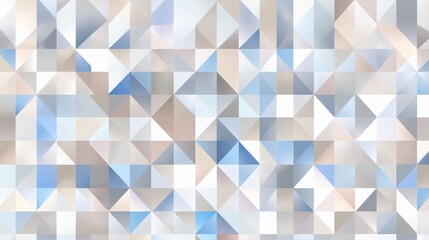 Wall Mural - Abstract Geometric Pattern Pastel Blue Gray White Triangle Mosaic Background