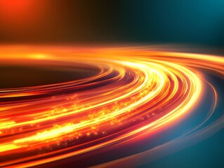Poster - Dynamic light trails create an energetic atmosphere, symbolizing speed and innovation