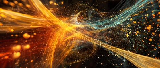 Poster - Vibrant abstract background showcasing swirling colors and dynamic energy. Ideal for creative projects, digital art, and enhancing visual aesthetics with striking visuals.