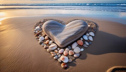 heart on the sand