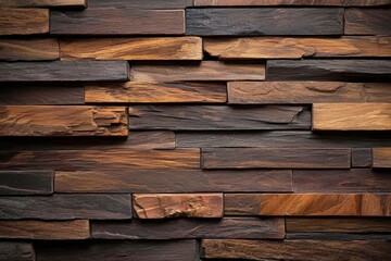 Wall Mural - Wooden wall with many wooden boards