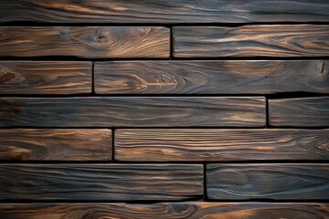 Wall Mural - Wooden wall with a burnt look