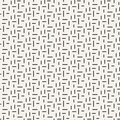 Abstract short black lines pattern geometric seamless pattern.
