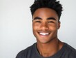 © Jelena - professional studio portrait of confident young male model with perfect smile against clean white background for commercial use