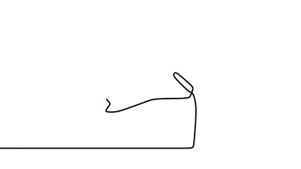 Poster - continuous drawing line art of public speech with black line and white background. one line animatio