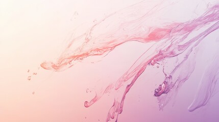 Wall Mural - Serene pastel water splash abstract digital art calm environment high detail design