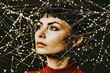 © Oleksandr - Woman with short hair gazes thoughtfully while surrounded by a network of illuminated connections