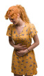 © Krakenimages.com - Young redhead woman with hand on stomach because indigestion, painful illness feeling unwell. Ache concept.
