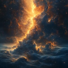 Wall Mural - explore the majestic beauty of our stellar, universe as ai pcture