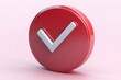 © Alla - A simple red button with a white check mark icon