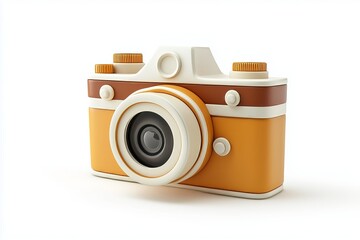 Poster - camera 3d icon on white