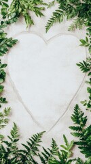 Poster - Eco-Friendly Heart Frame with Lush Greenery - Sustainable Living Concept