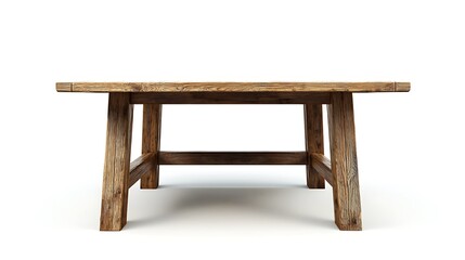 Wall Mural - A wooden table with a wooden leg