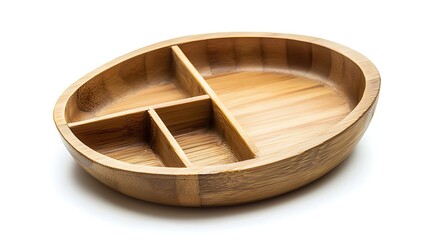 Wall Mural - A wooden bowl with three sections