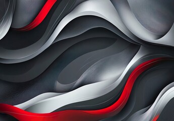 Fototapete - Abstract grey background poster with dynamic. technology