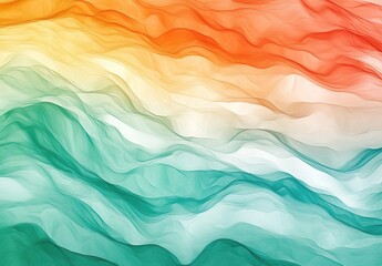 Poster - horizontal colorful abstract wave background