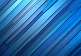 Fototapete - Modern blue abstract background with shadow layered elements