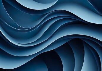 Poster - Modern blue abstract background with shadow layered elements