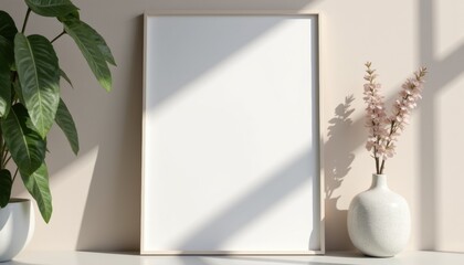 Aufkleber - Realistic flyer mockup with dynamic lighting effects, showcasing the design with soft shadows and a minimalist background