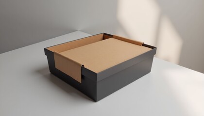 Aufkleber - Modern food storage box mockup with sleek design, smooth surface, gentle ambient lighting, highlighting details, with copy space