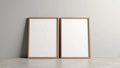 Poster - Realistic frame layout with place for inspirational quote, clean surface, soft lighting, neutral background, with copy space