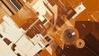 © Younes - Abstract Brown Architecture: A Geometric Urban Composition