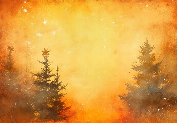 Poster - Yellow orange background with texture and distressed vintage