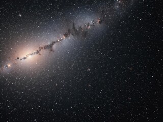 Celestial canvas ablaze with diamond-dust stars, inky black expanse, shine, dark, peaceful