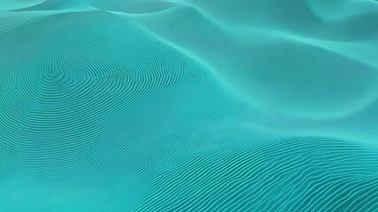 Poster - Dynamic Undulating Wave Patterns Animation on a Turquoise Backdrop
