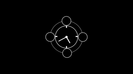 Poster - Unique Clock Icon Design for a Modern and Stylish Time Representation.
