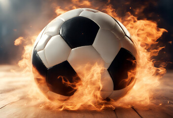 Wall Mural - sport speed fire ball soccer power transparent football flames fireball sphere game competition at play smoke symbol spark glowing burning