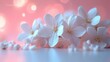 © zongyi - elegant white flowers serene bokeh background for mourning and funeral imagery with text space
