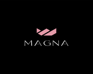 Fototapete - A crown logo from abstract geometric shapes. Universal royal king vector sign. Boutique salon spa premium logotype