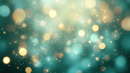 Aufkleber - Colorful bokeh with glowing particles creating a dreamy atmosphere in soft lighting. Generative AI