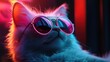 © tilialucida - Stylish cat wearing sunglasses, exuding coolness and charm