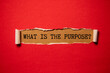 © Uladzislau - Wooden blocks form the words 'What's your purpose.