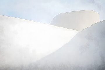Poster - White watercolor paper texture wall architecture.