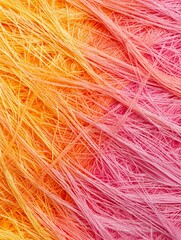Poster - Colorful Fiber Texture in Vibrant Shades of Orange, Yellow, Pink and Red for Creative Backgrounds and Designs