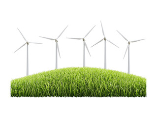 wind turbine on green grass