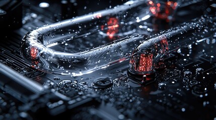 Poster - Liquid Cooled Computer System Components Close Up
