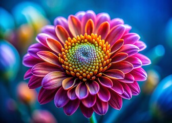 Wall Mural - Extreme Close-up of Tiny Gilbo Flower, Delicate Petals, Vivid Colors, Macro Photography