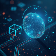 Wall Mural - technology concept background. generative ai.