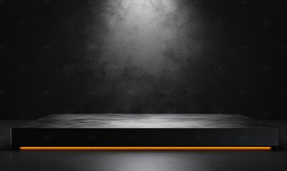 Poster - Minimalist Black Podium Stylish Display for Presentation and Exhibition