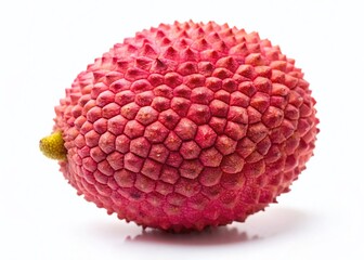 Wall Mural - Fresh Juicy Lychee Fruit Isolated on White Background - Stock Photo