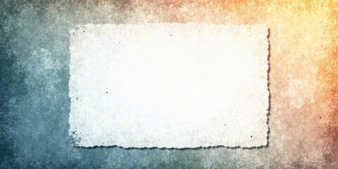 Aufkleber - Rustic Textured Background with a Torn Edge White Paper Frame Ideal for Vintage Designs and Announcements