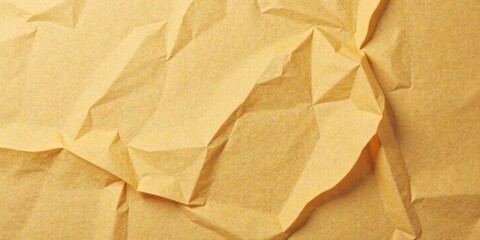 Leinwandbilder - Textured Golden Yellow Crinkled Paper Background for Design Projects